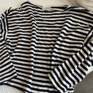 Striped Black and White Women's Top